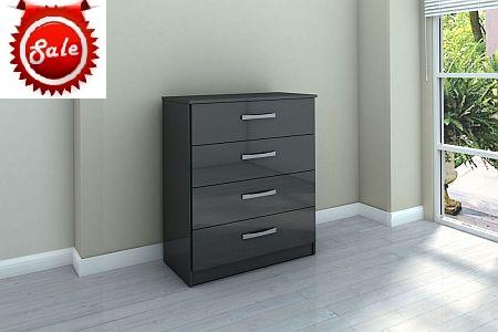 Lynx 4 Drawer Chest Black